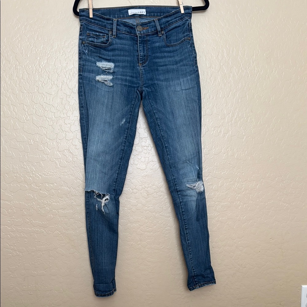 Women's Blue Distressed Jeans